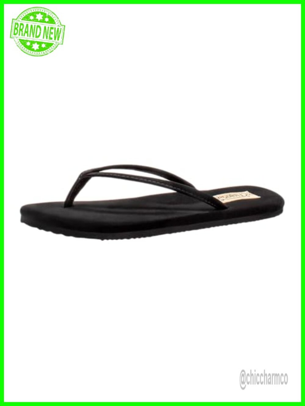 Women's Faux Leather Flip Flop Sandals with Arch Support